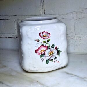 Vtg English Biscuit Jar/Canister WITHOUT Lid House of Webster Briar Rose Pattern